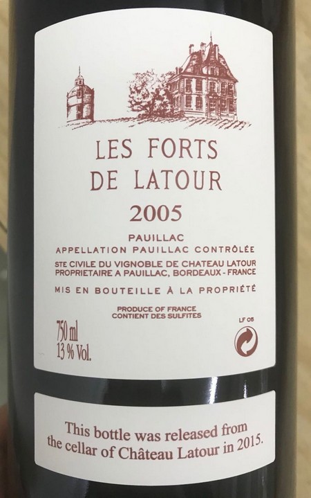 les forts de latour 2005 pauillac appellation pauillac controlee