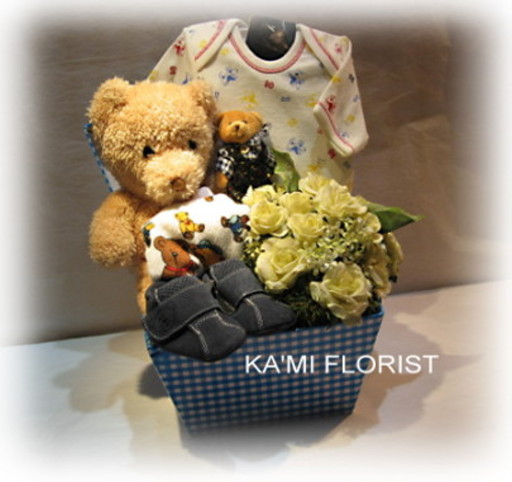flower & hamper and wedding bouquet