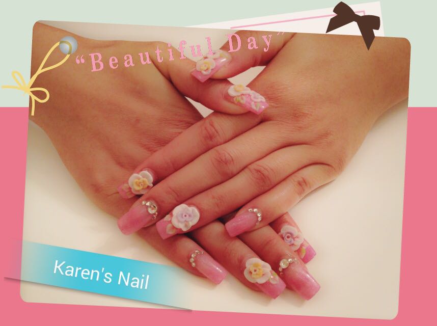 Karen's Nail,nail,finger,pink,hand,manicure