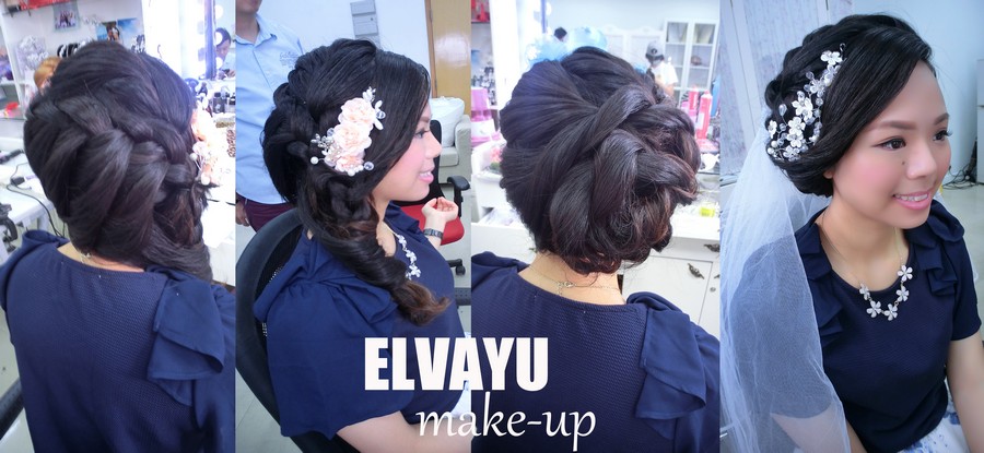ELVAYU e-up,hair,hairstyle,hair coloring,black hair,headgear