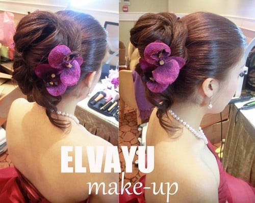 ELVAYU make up,hair,purple,hairstyle,flower,bride