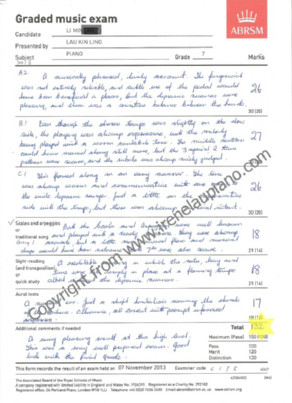 Graded music exam ABRSM Candidate rade 26,text,font,paper,line,document